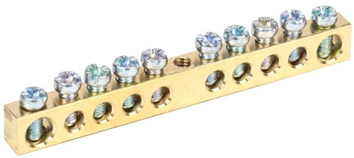 Шина IEK PEN "земля-ноль" 6х9мм 12/1 12 групп крепление по центру картинка 